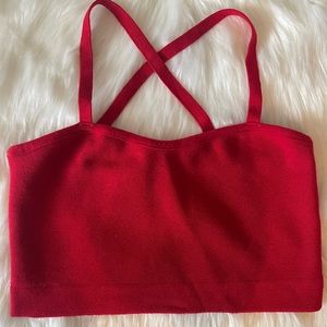 Bright Red crop top